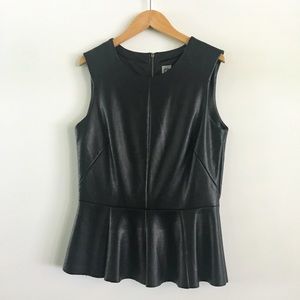 Faux Leather Top